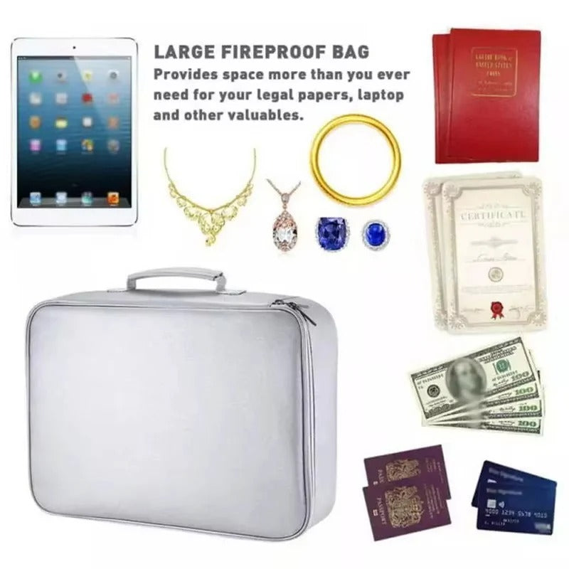 Travel Document Bag with Zip Closure and Multiple Sections for Home Travel