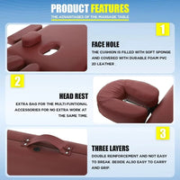 Portable Foldable Massage Table with Carry Case for Mobile Setup