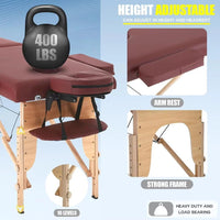 Portable Foldable Massage Table with Carry Case for Mobile Setup
