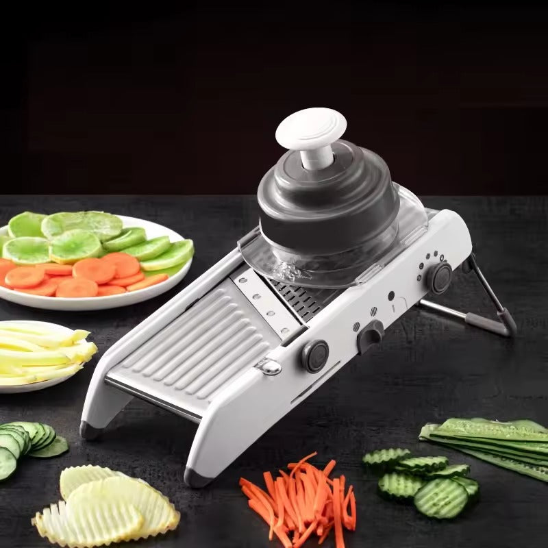 Vegetable Chopper with Interchangeable Blades for Dicing, Slicing and Grating