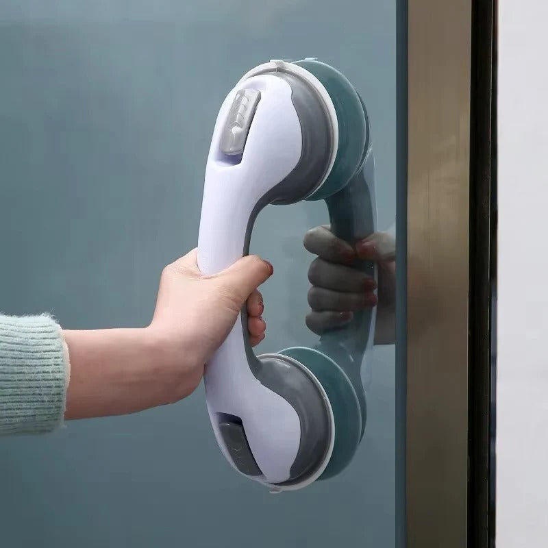 Suction Cup Grab Bar for Shower Tub and Toilet with Locking Latches