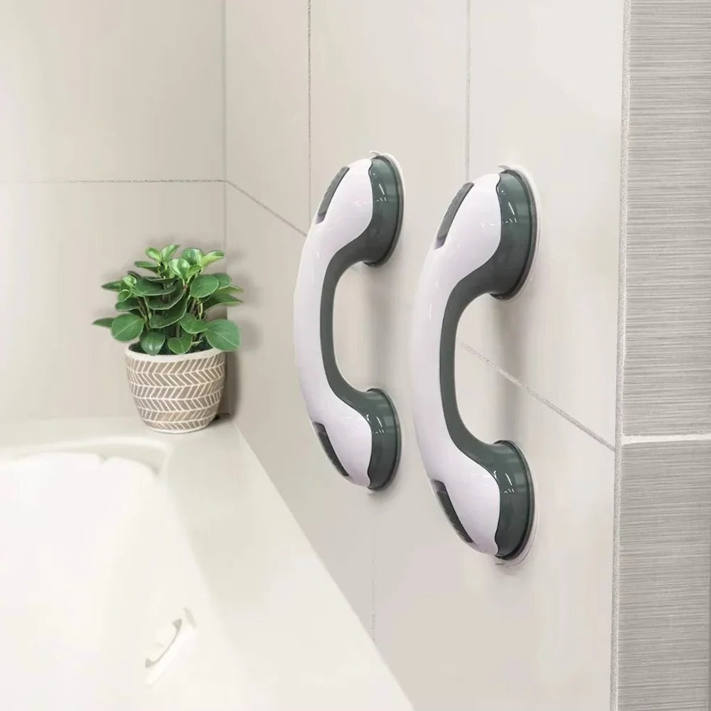 Suction Cup Grab Bar for Shower Tub and Toilet with Locking Latches