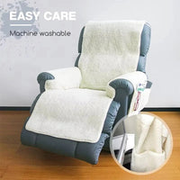 Recliner and Armchair Cover with Fleece Surface and Non Slip Backing