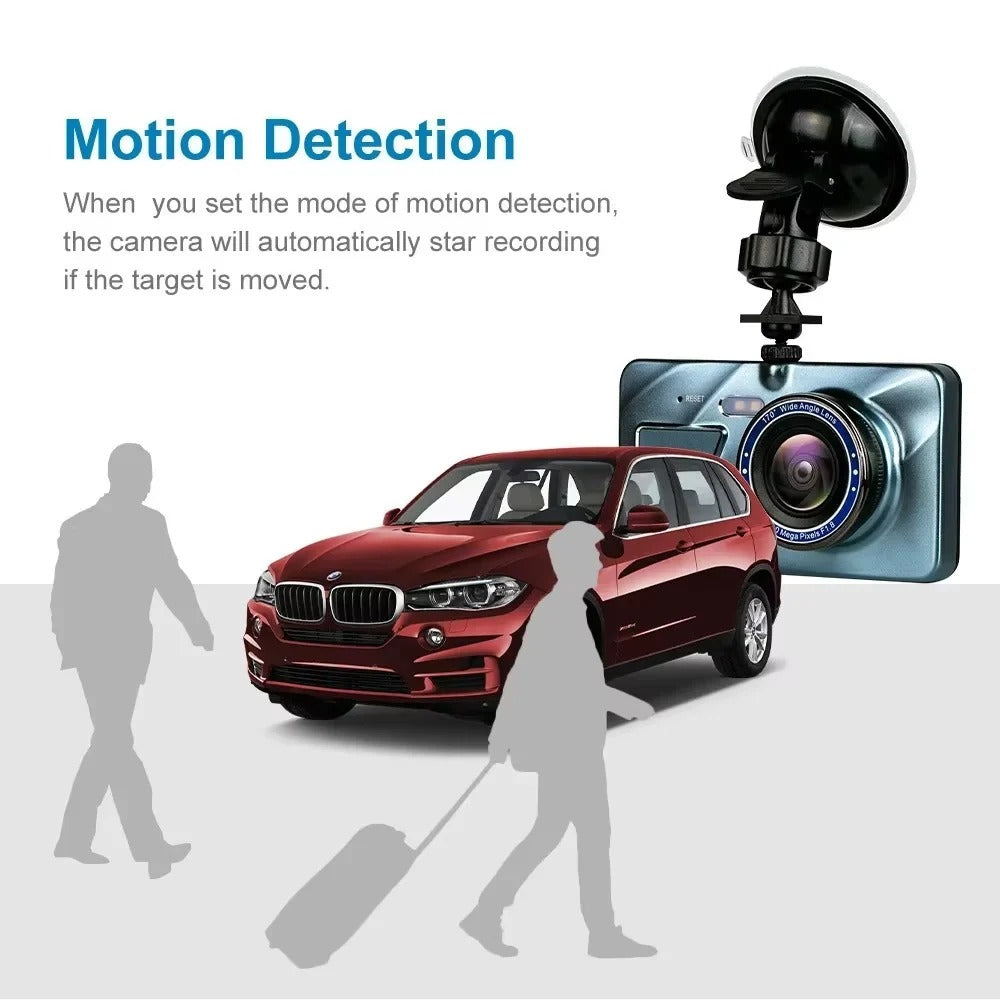 Dual Lens Front and Rear Dash Camera with 1080P Night Vision and Loop Recording