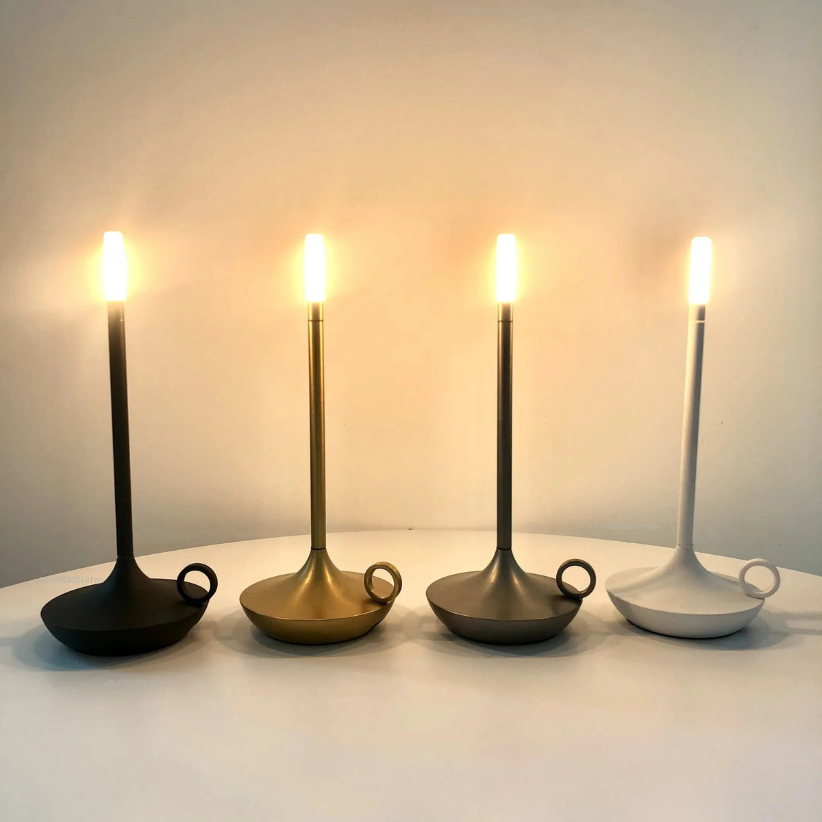 Rechargeable Cordless LED Table Lamp with Candle Style Design for Dining and Bedroom