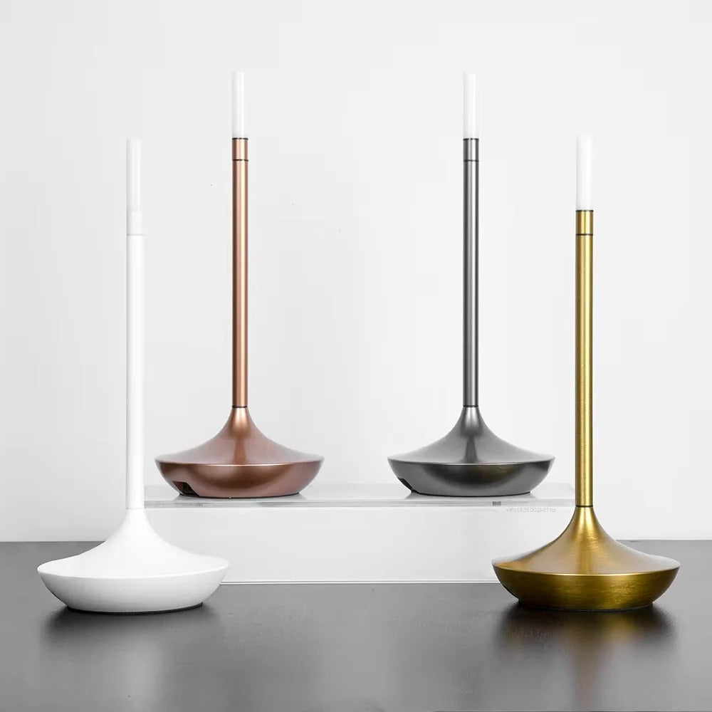 Rechargeable Cordless LED Table Lamp with Candle Style Design for Dining and Bedroom