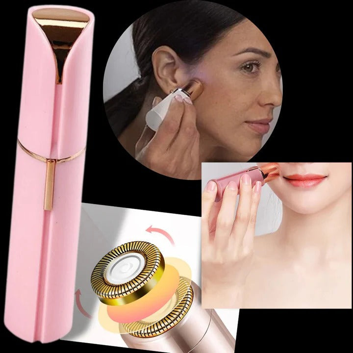 Facial Hair Trimmer with LED Light and Detachable Head Design for Women