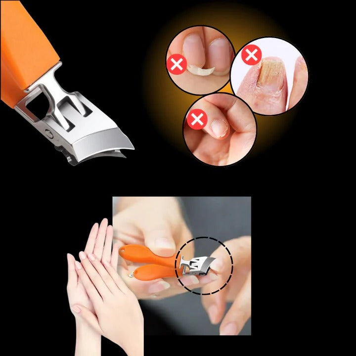 Wide Jaw Nail Clipper with Sharp Stainless Steel Blade