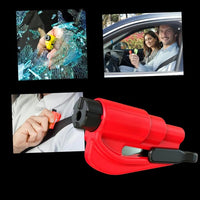 2 in 1 Car Emergency Tool with Window Breaker and Seatbelt Cutter