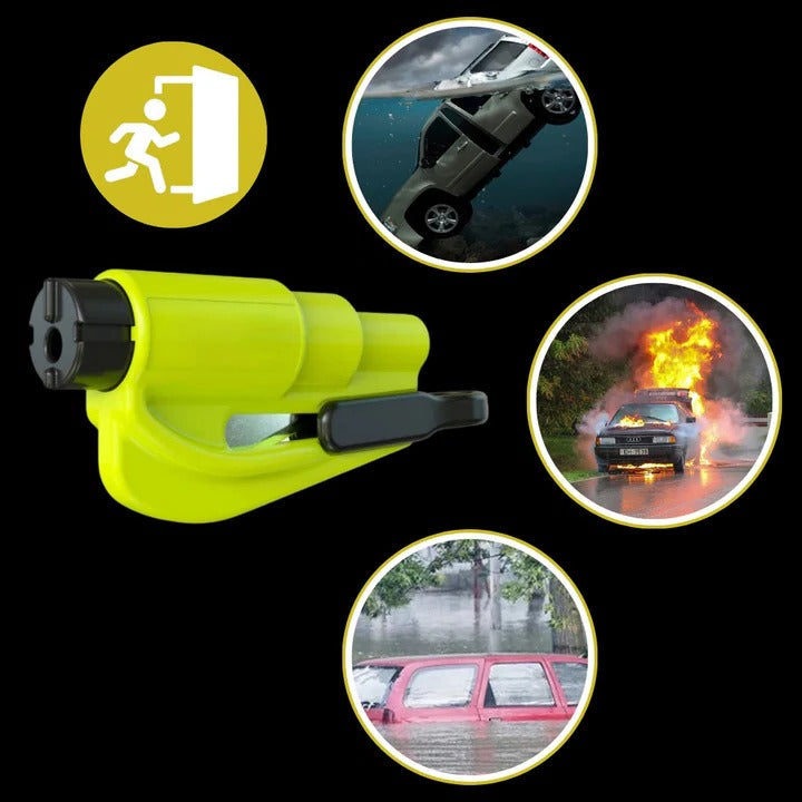 2 in 1 Car Emergency Tool with Window Breaker and Seatbelt Cutter