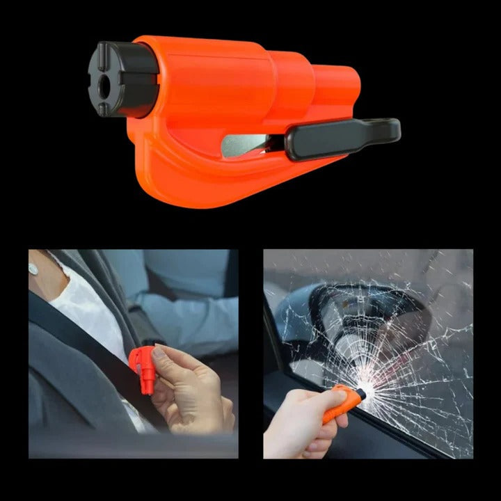 2 in 1 Car Emergency Tool with Window Breaker and Seatbelt Cutter