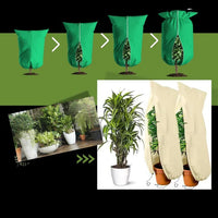 Reusable Plant Cover Bags with Zipper and Drawstring Base
