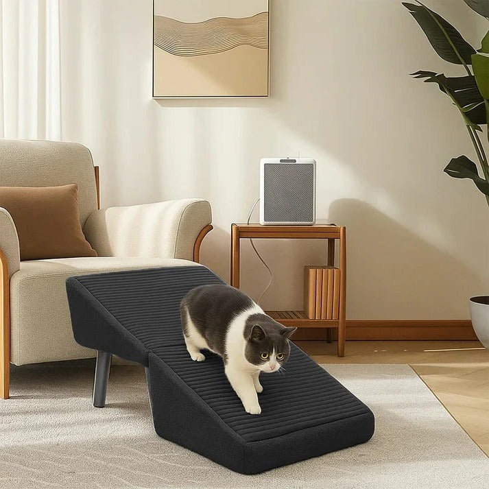 Foldable Pet Ramp with Step Design for Dogs