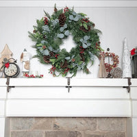 Adjustable Stocking and Garland Holder for Fireplace Mantle Decor