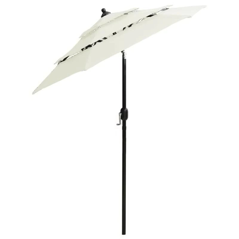 Patio Umbrella with 3 Tier Canopy and Adjustable Tilt Vented Canopy