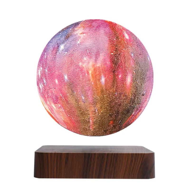 Floating Galaxy Lamp with Magnetic Base and LED Light Display, 5.5 Inch Sphere