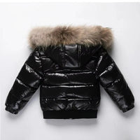 Kids Down Winter Coat with Waterproof Shell and Fur Trim Hood