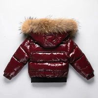Kids Down Winter Coat with Waterproof Shell and Fur Trim Hood