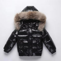 Kids Down Winter Coat with Waterproof Shell and Fur Trim Hood