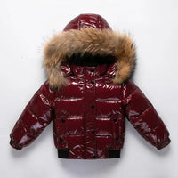 Kids Down Winter Coat with Waterproof Shell and Fur Trim Hood