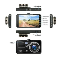 Dual Dash Cam with 1080P Recording Wide Angle Lens and 4 Inch LCD Screen