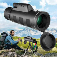 Compact Monocular Scope for Bird Watching and Hiking, 40x60 Magnification with Phone Mount