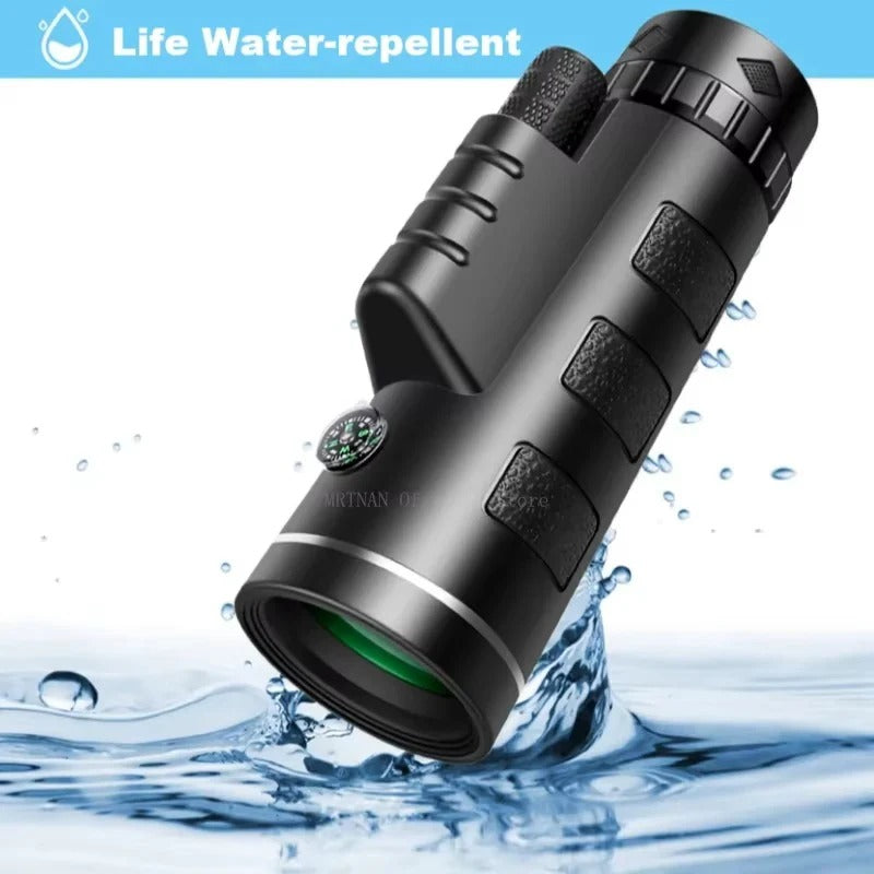 Compact Monocular Scope for Bird Watching and Hiking, 40x60 Magnification with Phone Mount