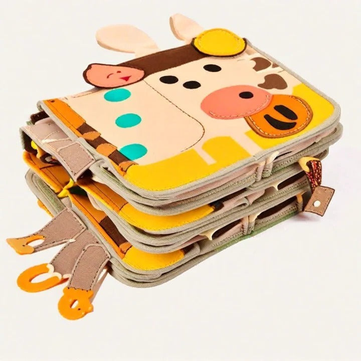 Activity Book with Textures Shapes and Carry Handle for Kids