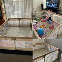 Foldable Toddler Playpen with Enclosed Space for Indoor Outdoor Use