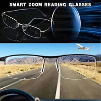 Progressive Multifocal Glasses with Photochromic Lens and Light Adjust Lens