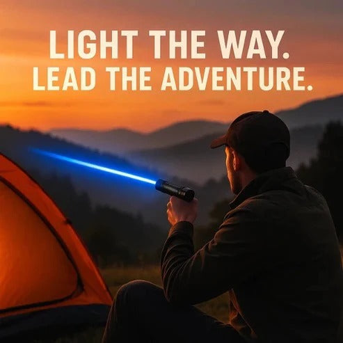 Outdoor Rechargeable Flashlight with Adjustable Beam and Carry Case Set