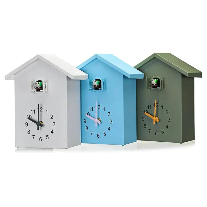 Decorative Wooden Cuckoo Wall Clock with Adjustable Hourly Bird Call