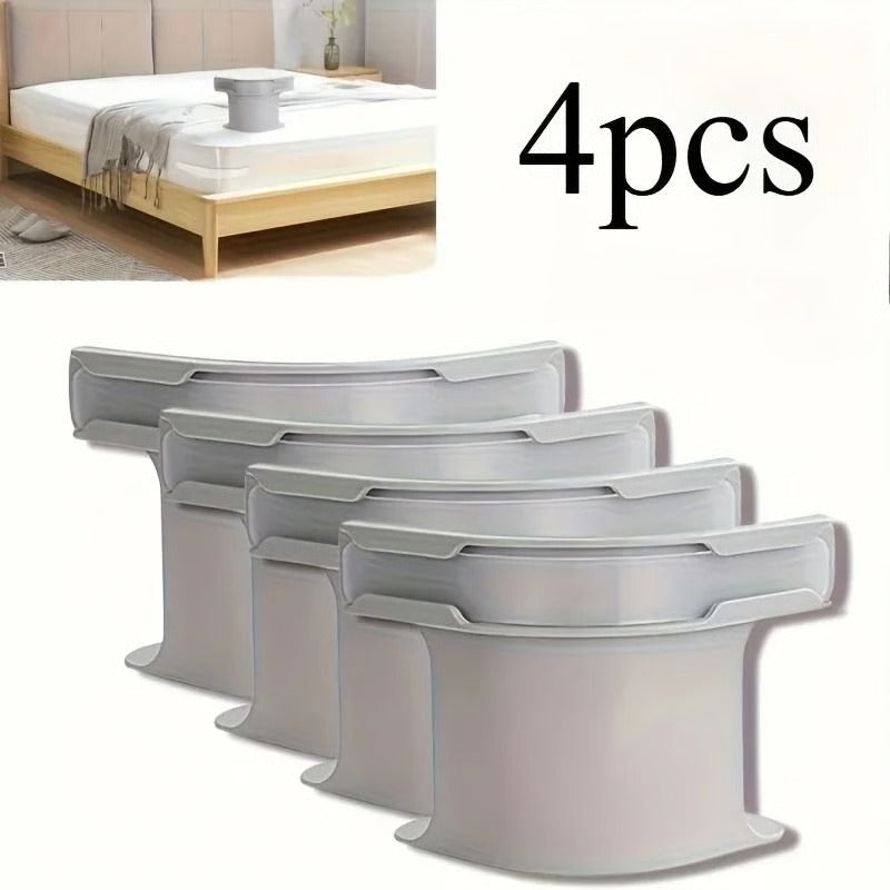 Bed Sheet Anchor Clips with Elastic Corner Straps for Secure Mattress Linen Grip, 4 Piece Set