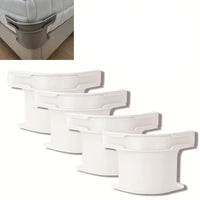 Bed Sheet Anchor Clips with Elastic Corner Straps for Secure Mattress Linen Grip, 4 Piece Set