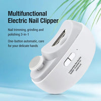 Battery Powered Nail File and Buffer with Rotating Grinding Head for Smooth Nail Care