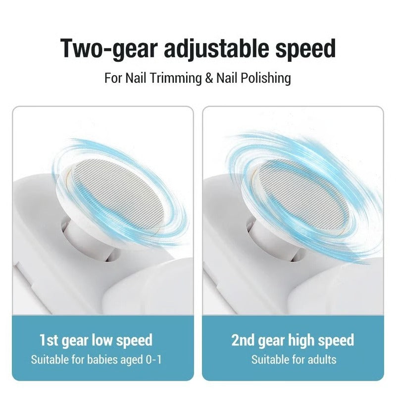 Battery Powered Nail File and Buffer with Rotating Grinding Head for Smooth Nail Care