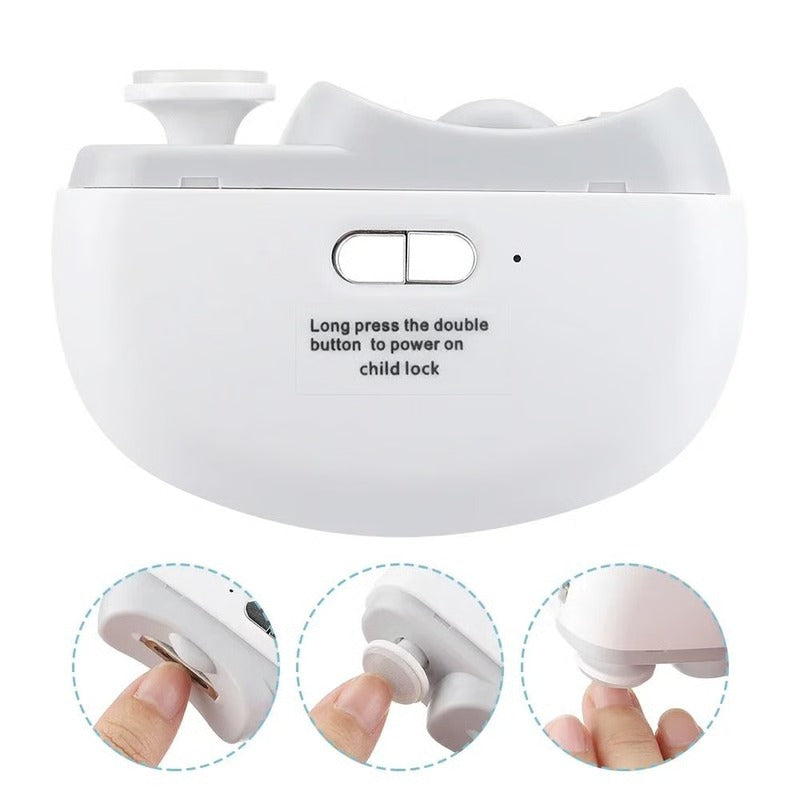 Battery Powered Nail File and Buffer with Rotating Grinding Head for Smooth Nail Care