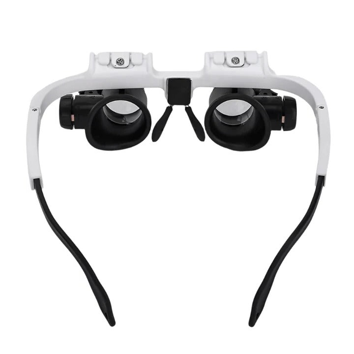 LED Magnifying Glasses with 4 Lenses and Dual Lights for Detail Work Tasks