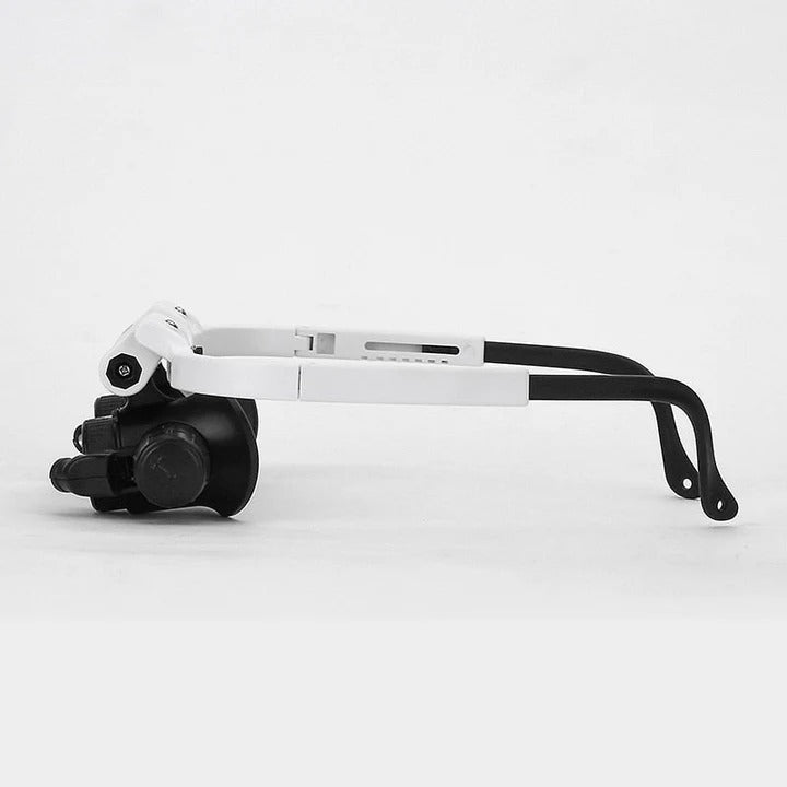 LED Magnifying Glasses with 4 Lenses and Dual Lights for Detail Work Tasks