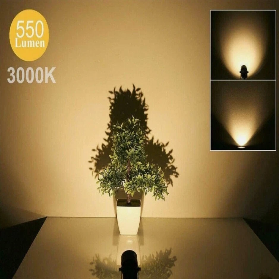 12V LED Landscape Spotlight with 270-Degree Adjustable Head and 500 Lumens, 10-Pack