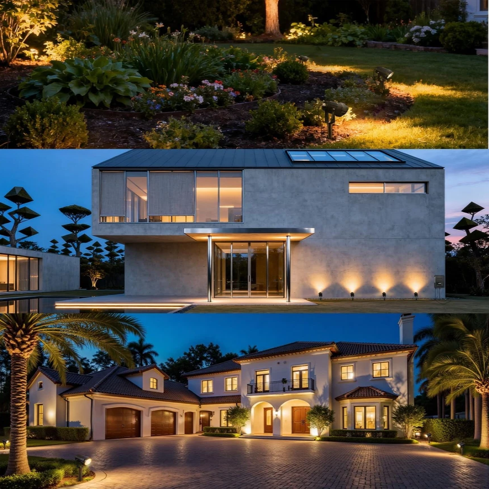 12V LED Landscape Spotlight with 270-Degree Adjustable Head and 500 Lumens, 10-Pack