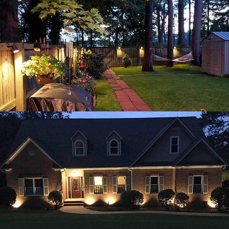 12V LED Landscape Spotlight with 270-Degree Adjustable Head and 500 Lumens, 10-Pack