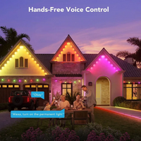 Roofline LED Light Strand 100ft with RGBICW Color Nodes and App Control