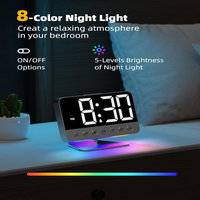 Battery Backup Alarm Clock with 2-Inch Display and USB Phone Charging