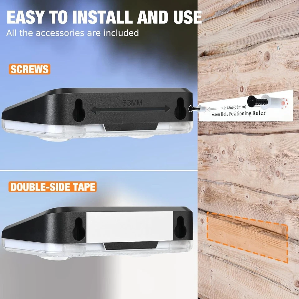 Multicolor Solar Fence Lights with Auto Dusk Sensor and Push Button Control, 8-Pack
