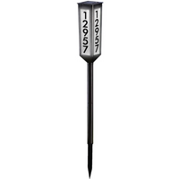 Illuminated Address Stake with Solar Power and Height Adjusters, Customizable Numbers