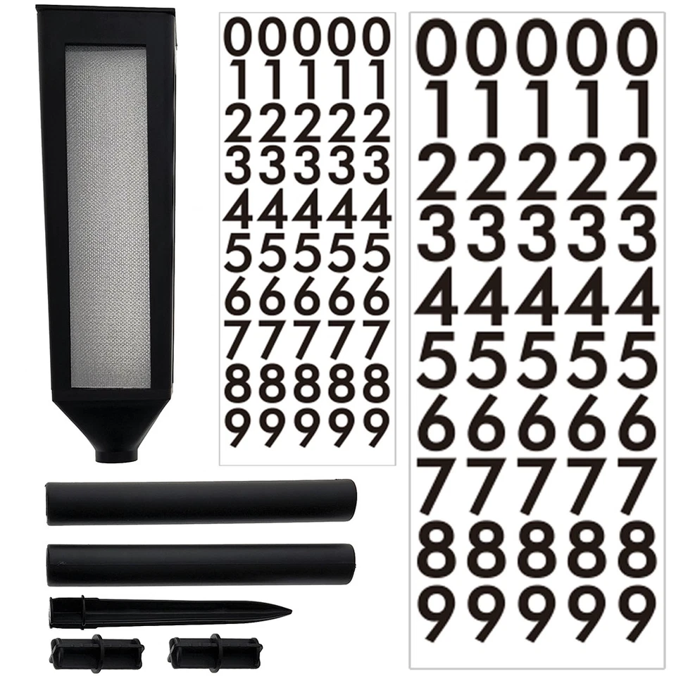Illuminated Address Stake with Solar Power and Height Adjusters, Customizable Numbers