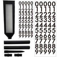 Illuminated Address Stake with Solar Power and Height Adjusters, Customizable Numbers