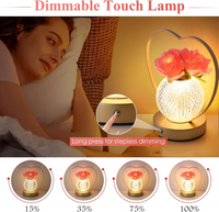 Rechargeable Sunflower Night Light with Touch Dimming and Yellow Glow