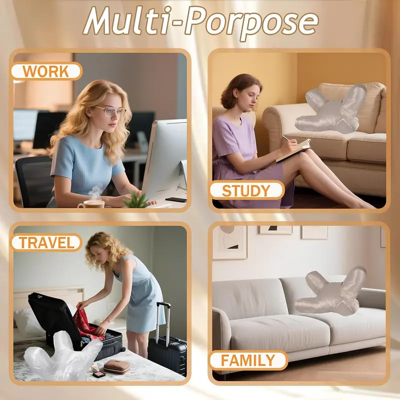 Contoured Face Support Pillow with Raised Pillars and Removable Washable Case